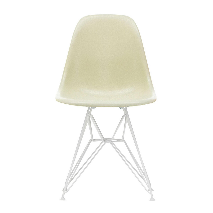 Vitra Eames Fiberglass Side Chair Stuhl Dsr Weiß Eames Parchment Filzgleiter B-Ware - 4055737080166