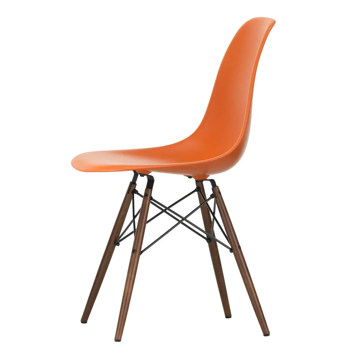 B-Ware Vitra Stuhl Sessel Eames Plastic Side Chair Dsw Orange Ahorn Dunkel Filzgleiter - 4055737195563