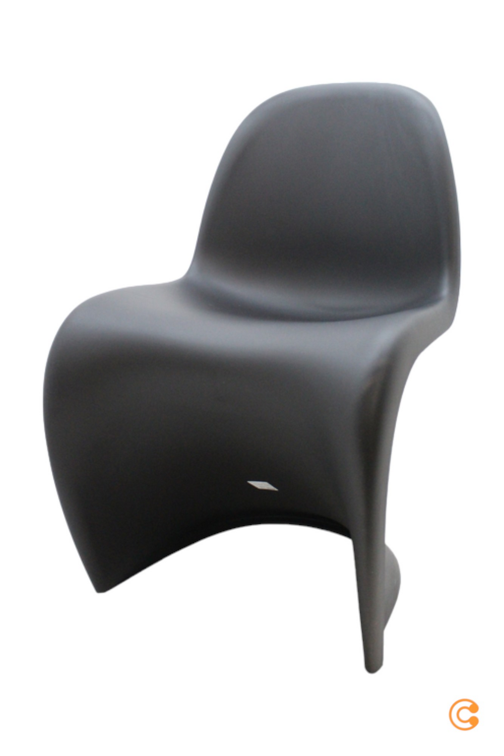 B-Ware Vitra Panton Chair Stuhl Bürostuhl Küchenstuhl Gartenstuhl Essstuhl Tiefschwarz - 4055737096747