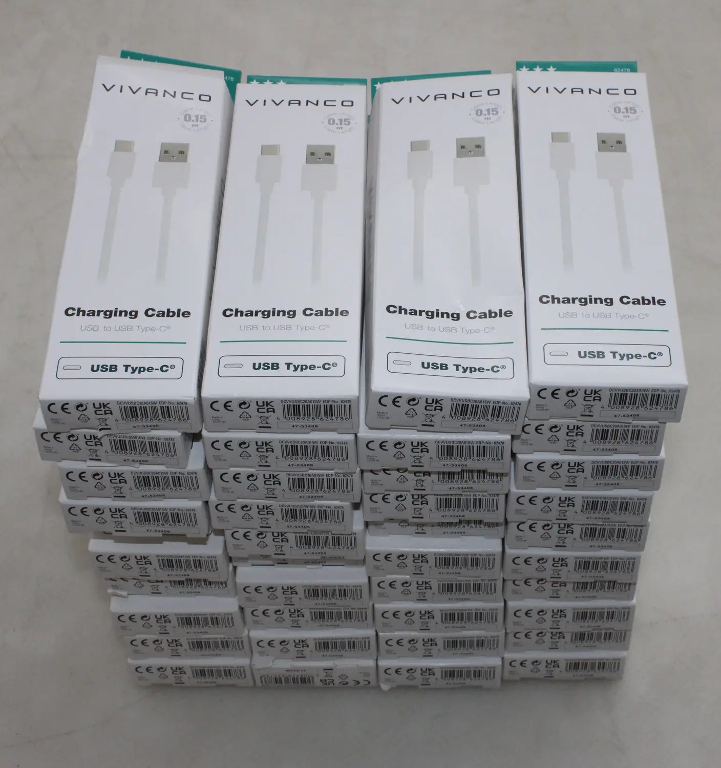 B-Ware Vivanco Usb Kabel Anschlusskabel Usb Datenkabel Usb C Usb A Weiß 0,15 M 40 Stück - 4008928624786
