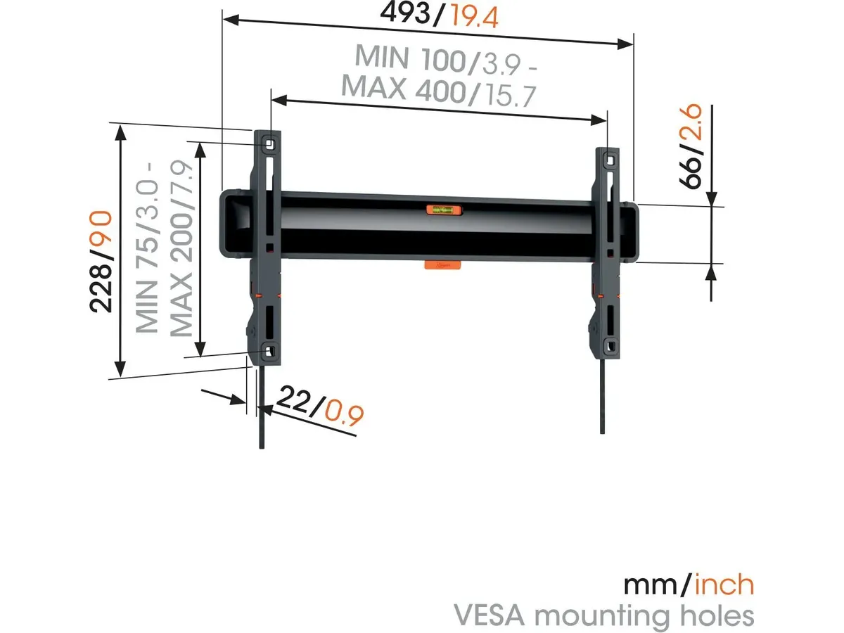 Vogels Tv Wandhalterung Halterung Fernseher Comfort Flach 32 77 Zoll 50kg B-Ware