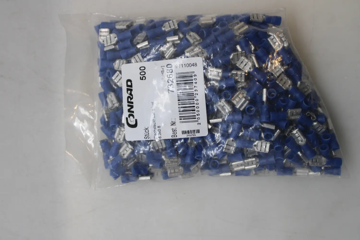 B-Ware Vogt Verbindungstechnik 3906 S 1 6.3 Mm 0.8 Mm 180 ° Teilisoliert 500 Stück - 2050000237409