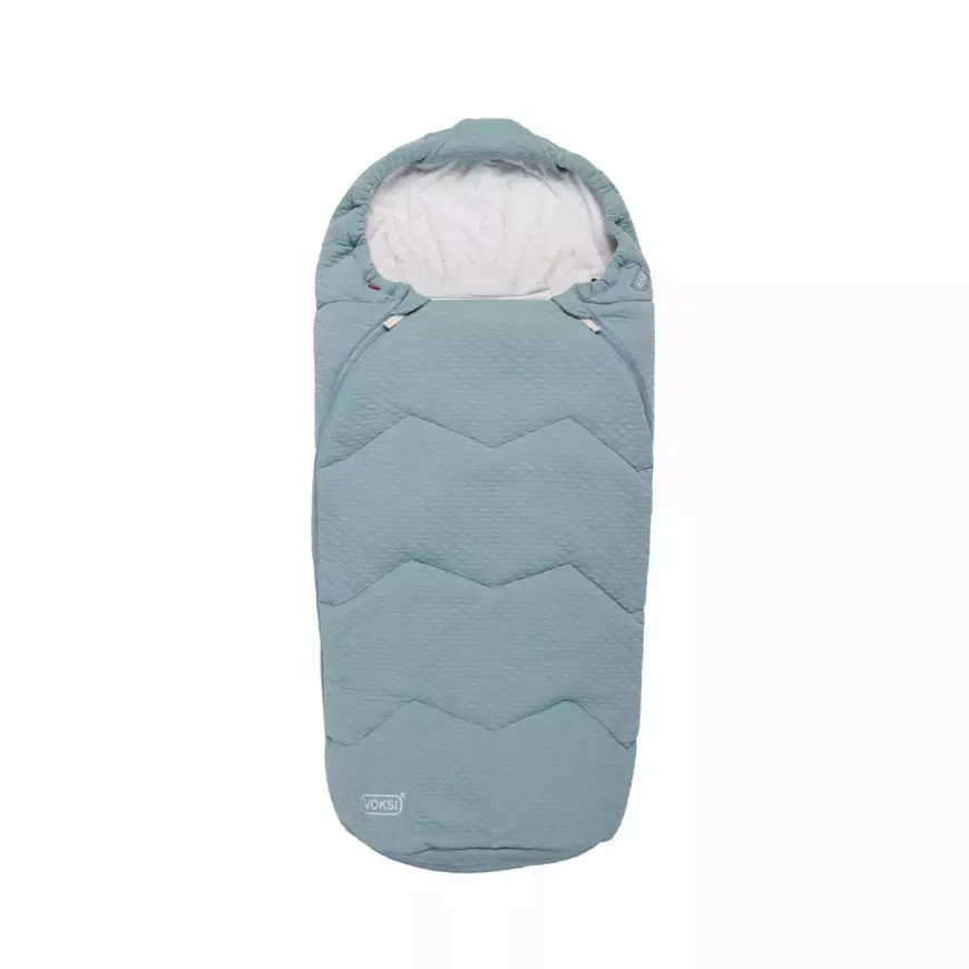 B-Ware Voksi Fußsack Schlafsack Baby Kinderwagen Wave Blue Ganzjahresmodell