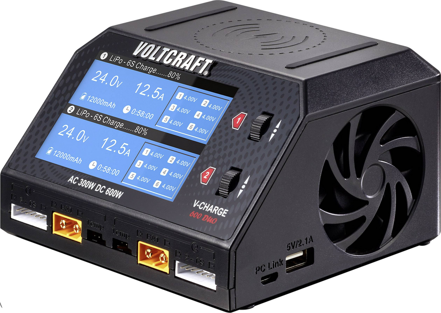 Voltcraft V Charge 600 Duo Modellbau Ladegerät 16 A Li Po Li Hv Li Ion Siehe Text B-Ware - 4053199995356