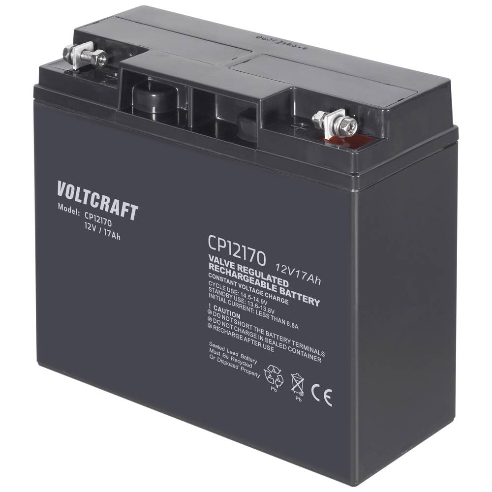 B-Ware Voltcraft Bleiakku Akku 12 V 17 Ah Agm Vc 12713975 181x167x77 M5 Schraubanschluss - 4064161214122