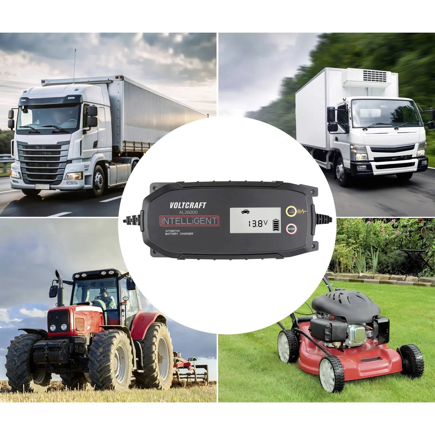 B-Ware Voltcraft Ladegerät Batterieladegerät Kfz Automatikladegerät Batterieladekabel - 4064161394152