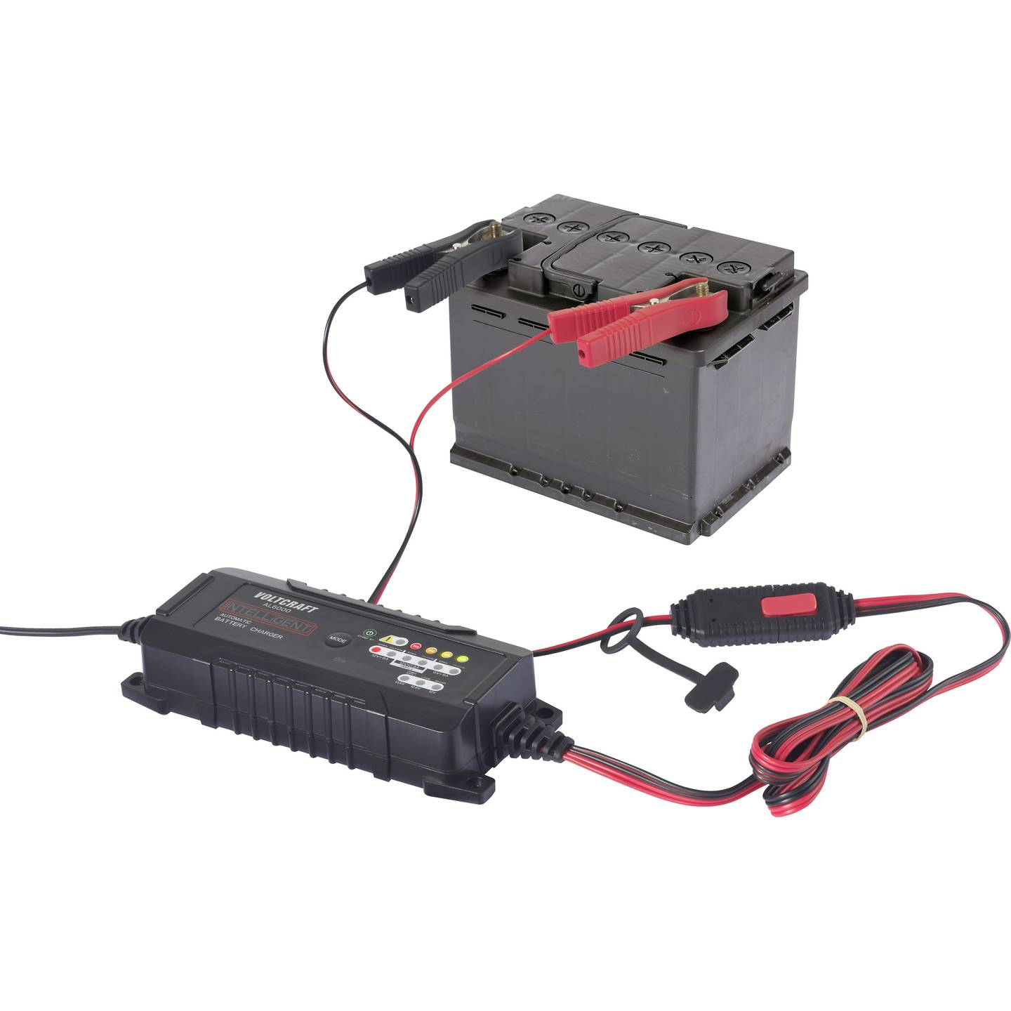 B-Ware Voltcraft Automatikladegerät Batterielader Ladegerät 6 V 12 V 6 A Bleisäure Akku - 4064161325415