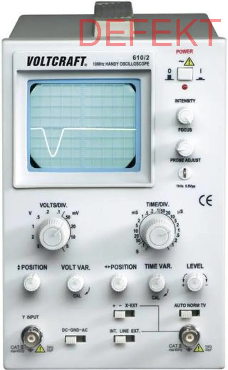 D-Ware Voltcraft Analog Oszilloskop Ao610 10 M Hz 1 Kanal Einstellbarer Focus Oszilloskop - 4016138520224