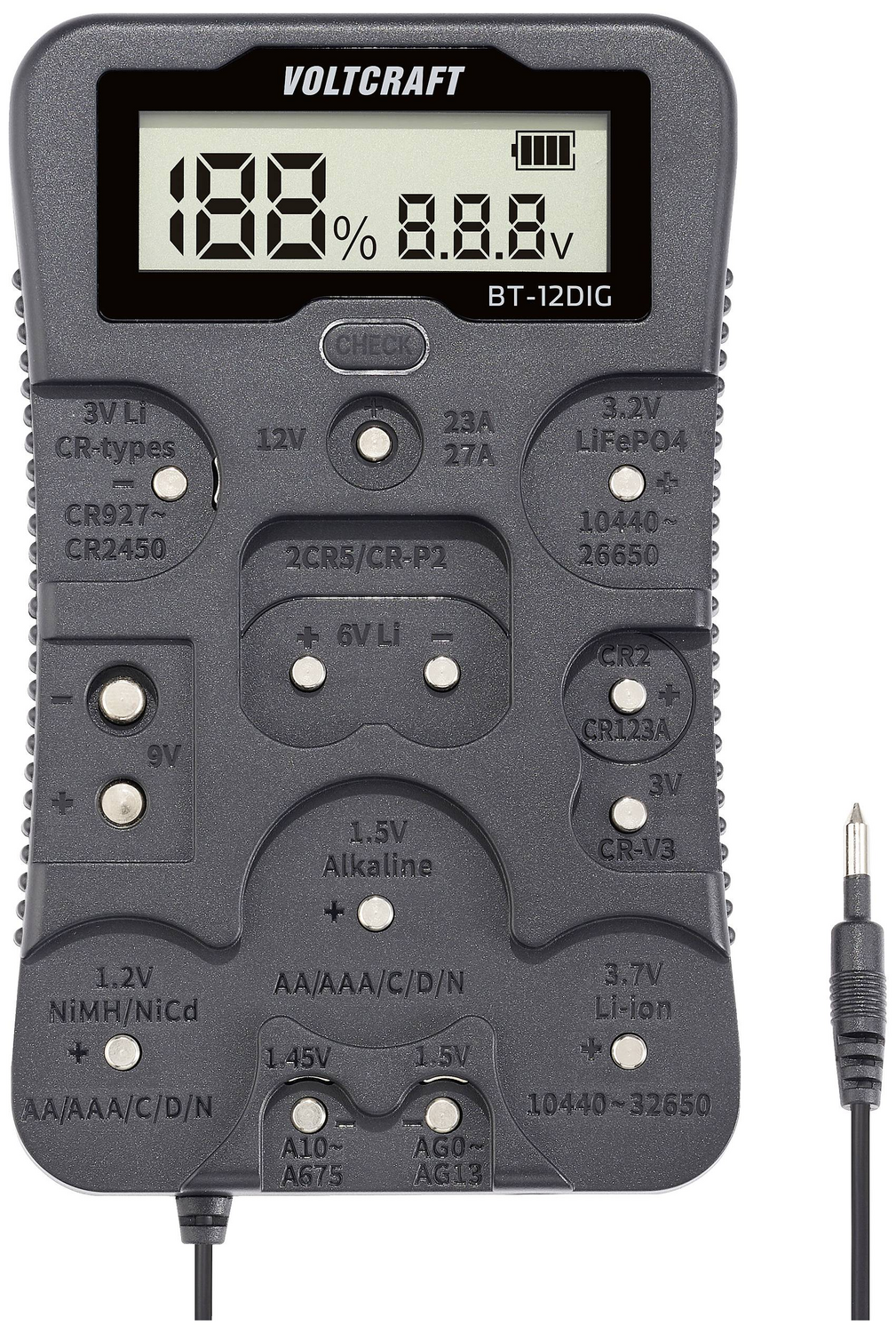 B-Ware Voltcraft Batterietester Bt 12 Dig Messbereich Messgerät Siehe Text/Foto - 4064161259307