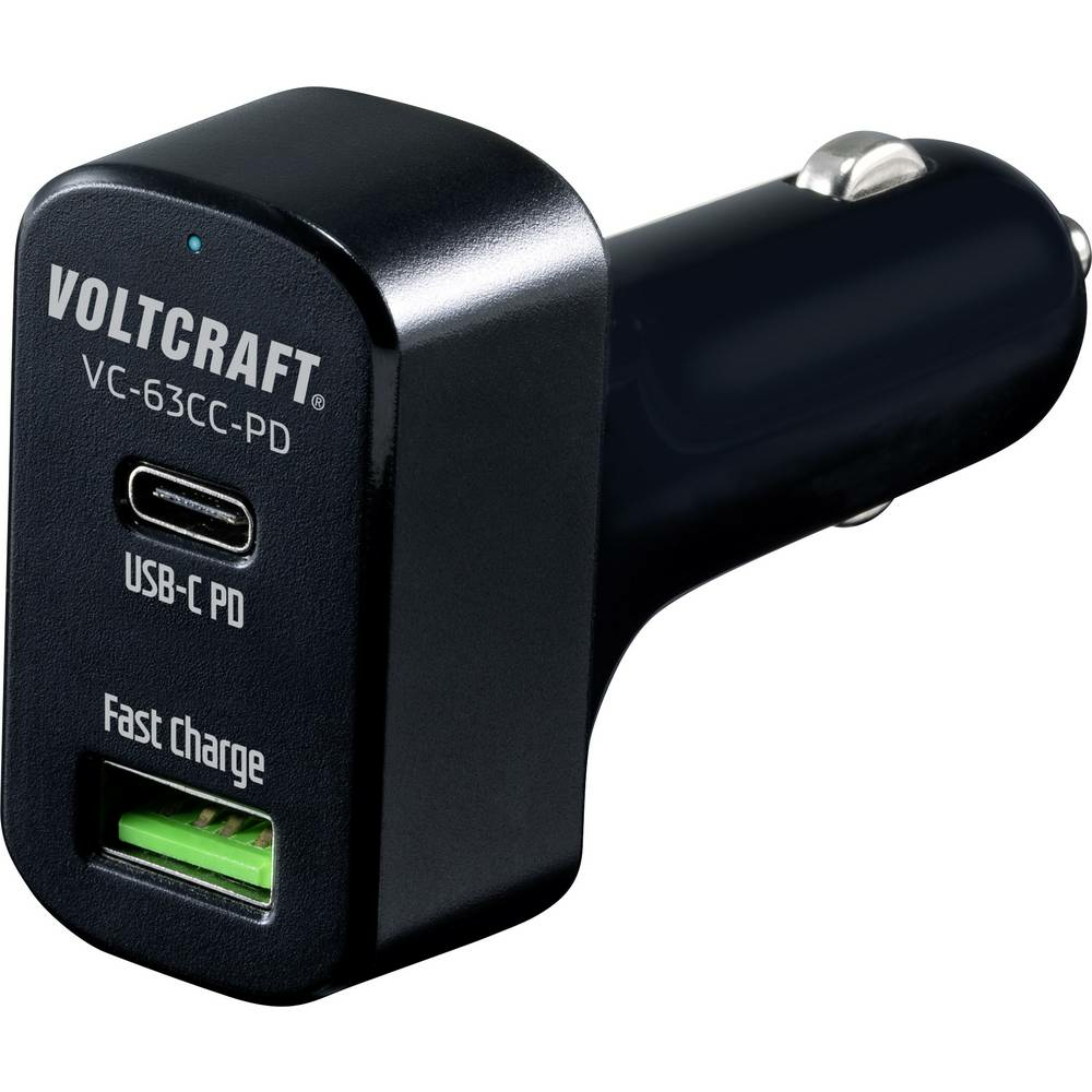 B-Ware Voltcraft Cas 63 Vc 63 Cc Pd Usb Ladegerät Kfz Ausgangsstrom 3 A 2 X Usb Charge