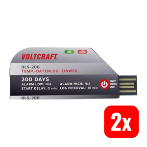 B-Ware Voltcraft Dls 200 Temperatur Datenlogger Logger Messgröße  30 Bis 70 °C 2 Stück