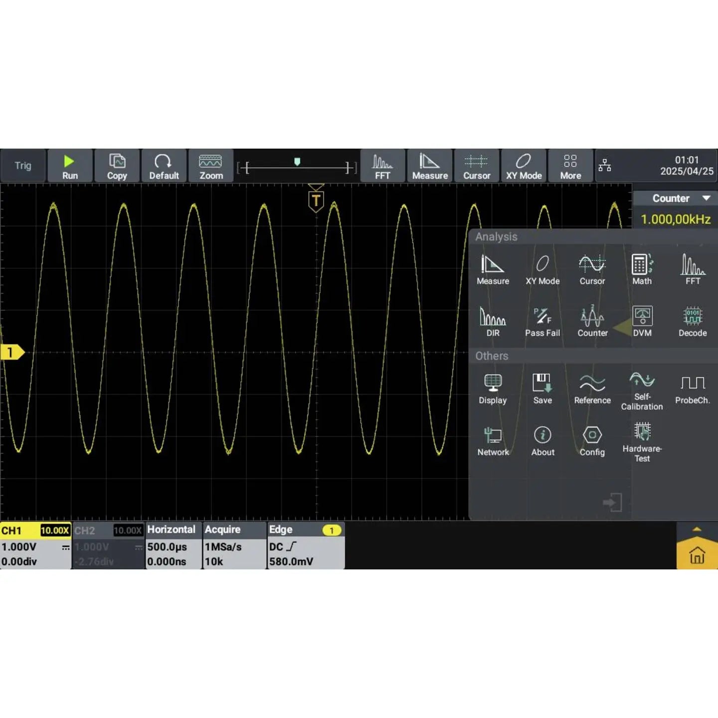 B-Ware Voltcraft Digital Oszilloskop Speicheroszilloskop Dov1002 Lcd Touch 2 Kanal - 4064161397139