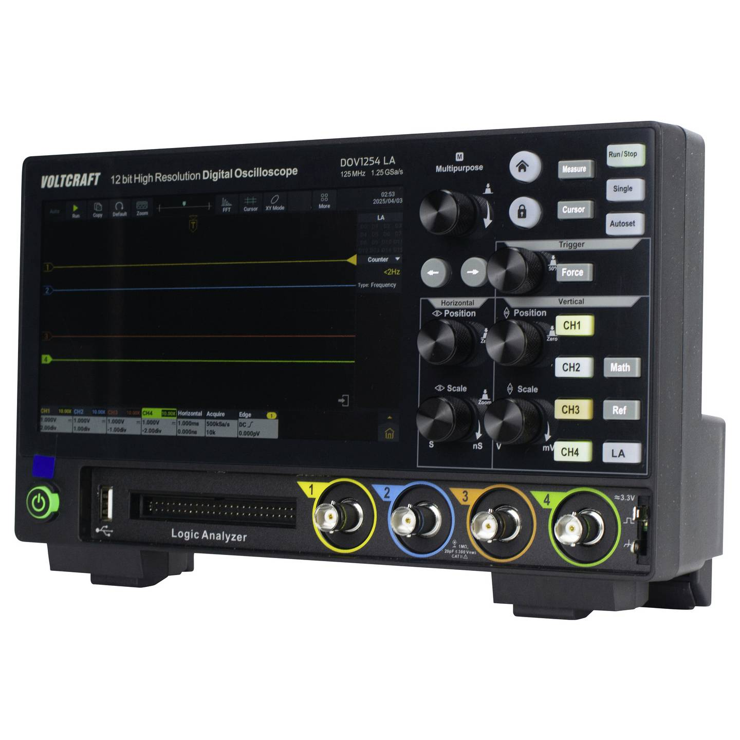 B-Ware Voltcraft Dov1254 La Digitaloszilloskop Messgerät Oszilloskop 125 M Hz 4 Kanal - 4064161397153