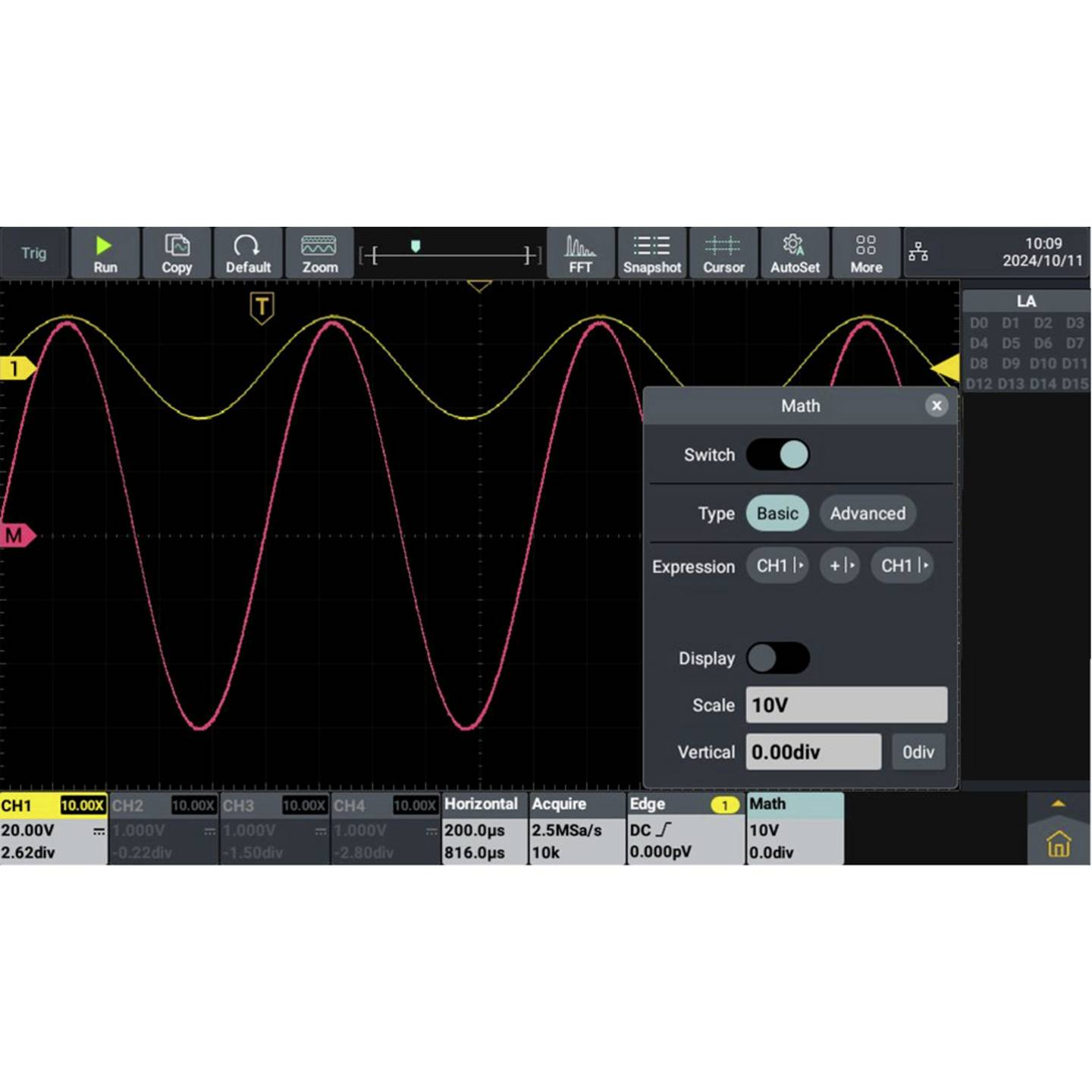 B-Ware Voltcraft Dov1254 La Digitaloszilloskop Messgerät Oszilloskop 125 M Hz 4 Kanal - 4064161397153