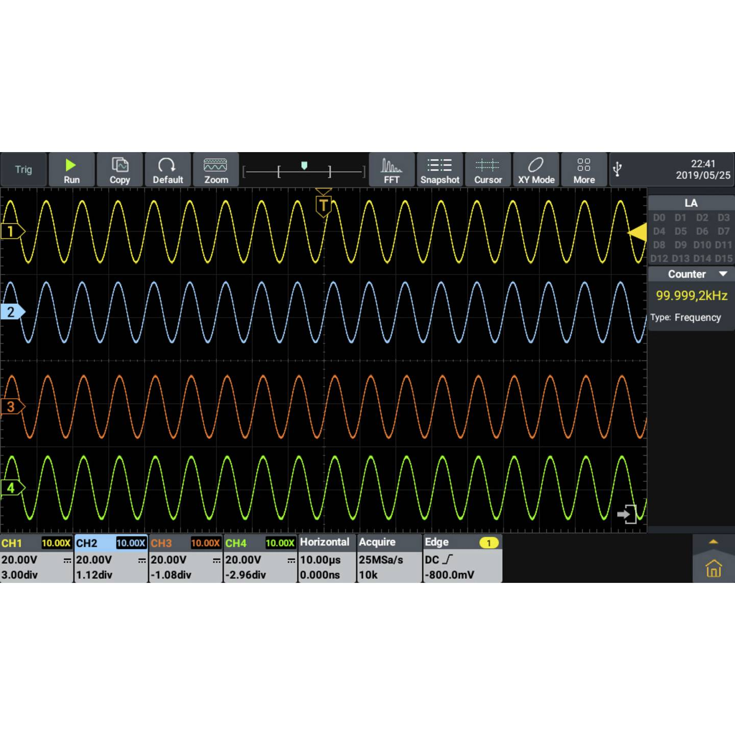 B-Ware Voltcraft Dov1254 La Digitaloszilloskop Messgerät Oszilloskop 125 M Hz 4 Kanal - 4064161397153