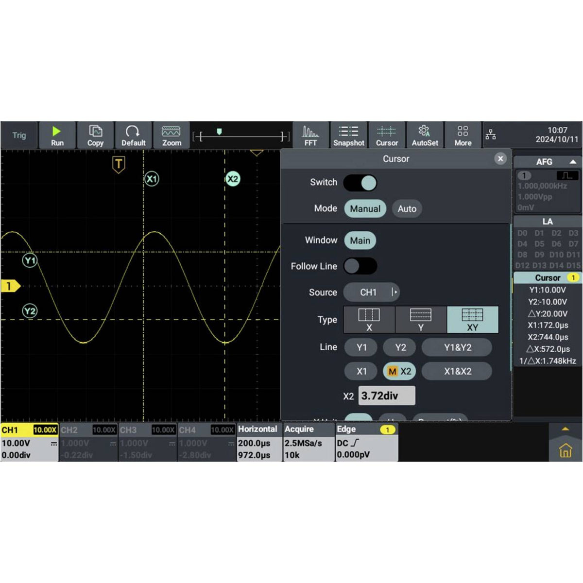 VOLTCRAFT Oszilloskop Digital Messgerät DOV2504F Logic Analyzer 250 MHz 4-Ka778 - 4064161397207