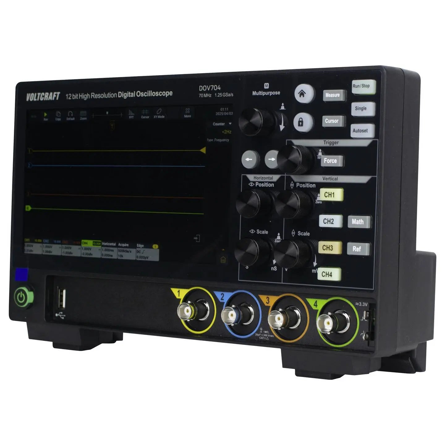 B-Ware Voltcraft Oszilloskop Messgerät Digital Oszil Dov704 Lcd Touchscreen 4 Kanäle - 4064161397122