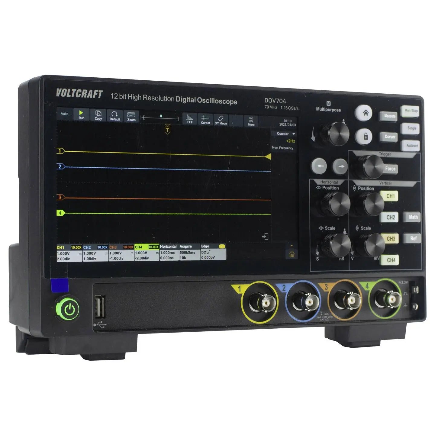 B-Ware Voltcraft Oszilloskop Messgerät Digital Oszil Dov704 Lcd Touchscreen 4 Kanäle - 4064161397122