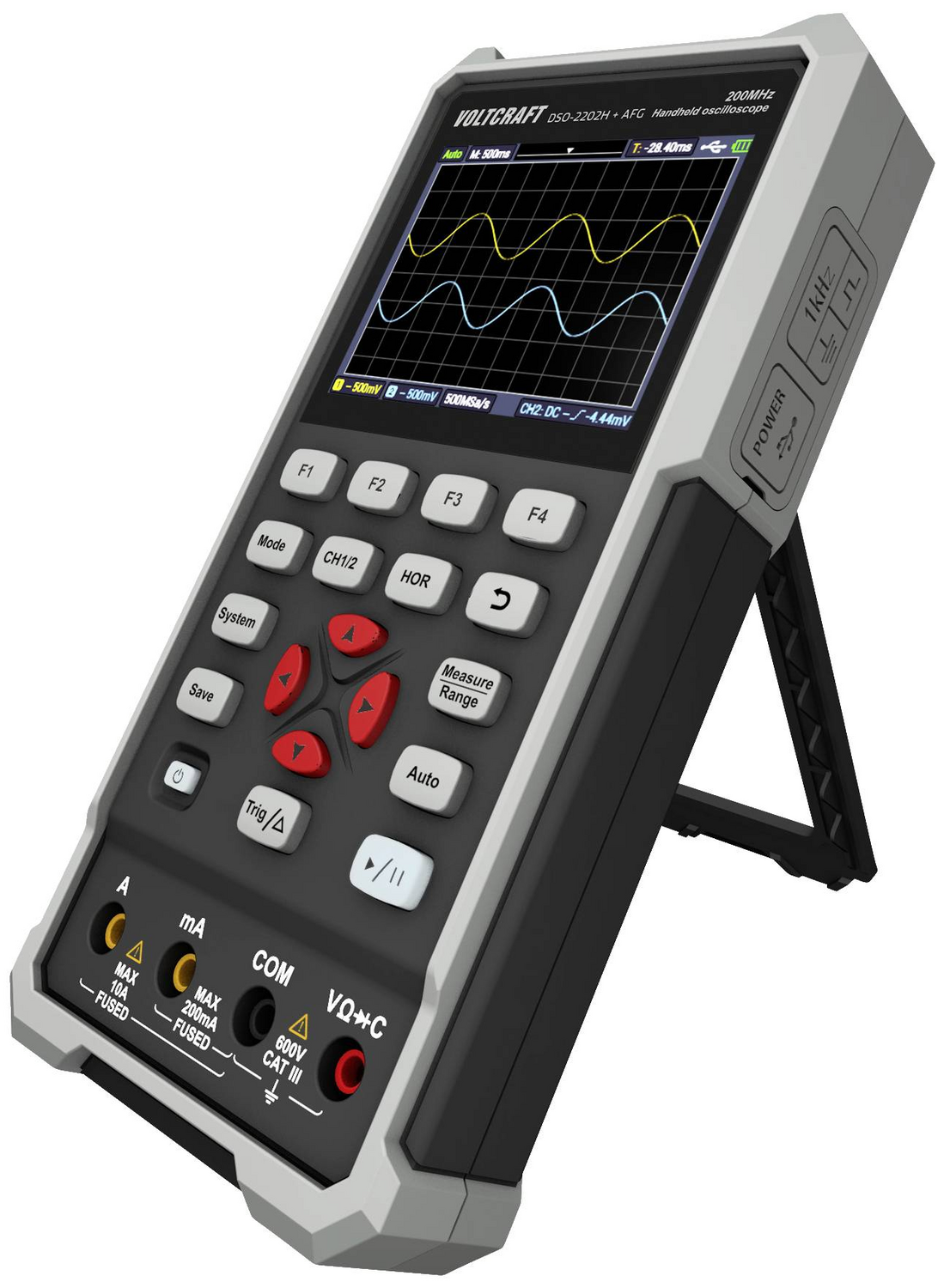 B-Ware Voltcraft Dso 2202 H + Afg Hand Oszilloskop Multimeter Spannungsprüfer Messgerät