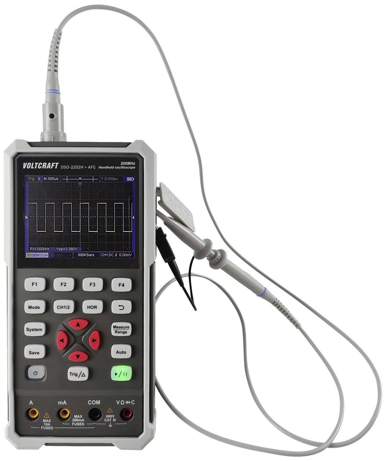 B-Ware Voltcraft Dso 2202 H + Afg Hand Oszilloskop Multimeter Spannungsprüfer Messgerät