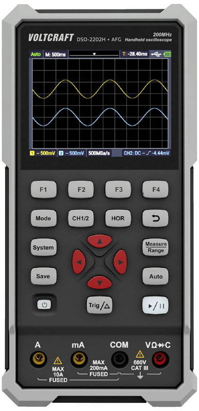 B-Ware Voltcraft Dso 2202 H + Afg Hand Oszilloskop Multimeter Spannungsprüfer Messgerät