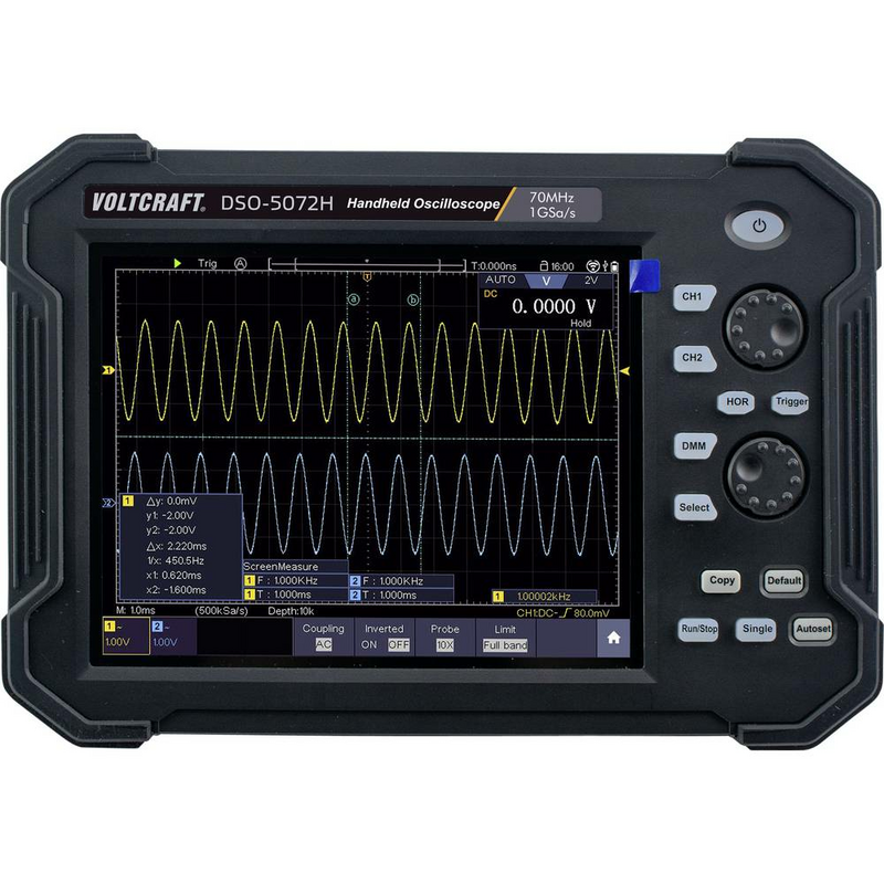 B-Ware Voltcraft Dso 5072 H Hand Oszilloskop Lcd Touchdisplay 70 M Hz 2 Kanal 1 G Sa/S - 4064161079554