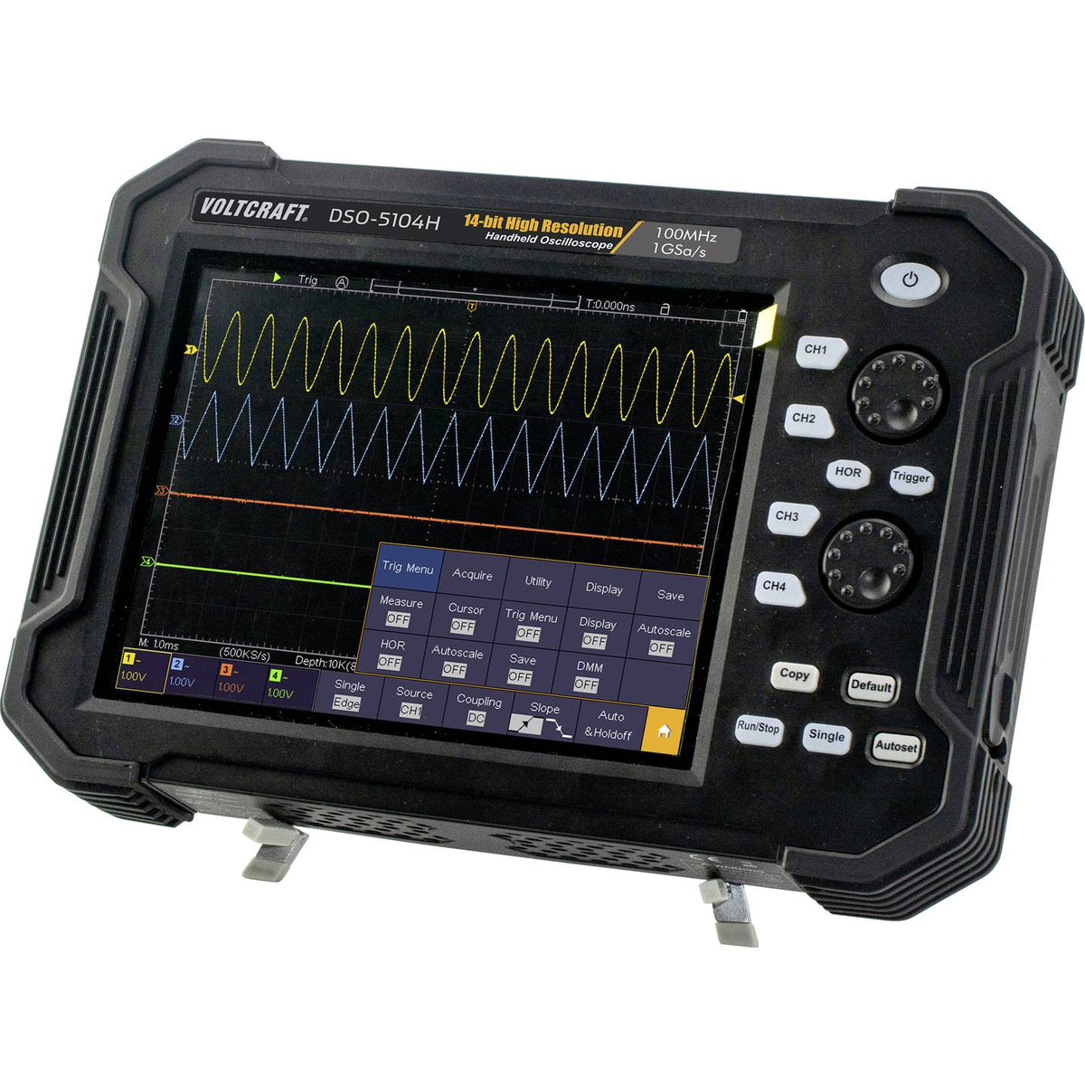 VOLTCRAFT Hand-Oszilloskop 100 MHz 4-Kanal 1 GSa/s 40Mpts 14Bit SIEHE TEXT/FOTO - 4064161075242