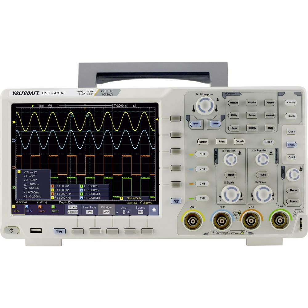 B-Ware Voltcraft Dso 6084 F Digital Oszilloskop Funktionsgerät Elektrogerät Elektronik  - 4053199535583