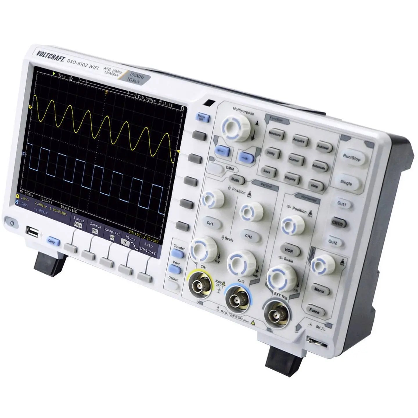B-Ware Voltcraft Digital Oszilloskop Dso 6102 Wifi 100 M Hz 2 Kanal Funktionsgenerator
