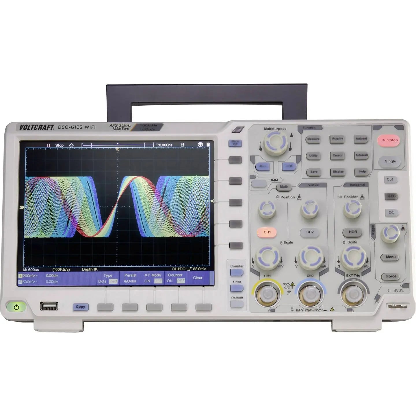 B-Ware Voltcraft Digital Oszilloskop Dso 6102 Wifi 100 M Hz 2 Kanal Funktionsgenerator