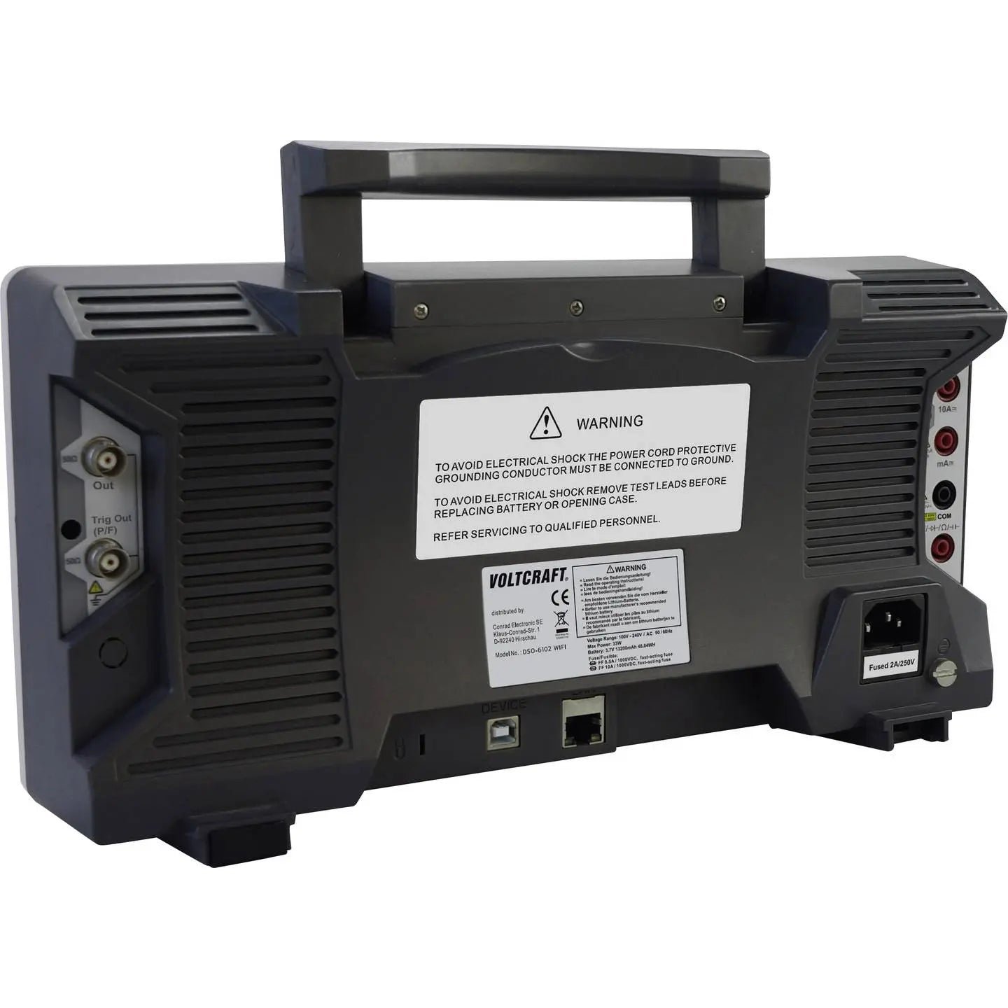 B-Ware Voltcraft Digital Oszilloskop Dso 6102 Wifi 100 M Hz 2 Kanal Funktionsgenerator