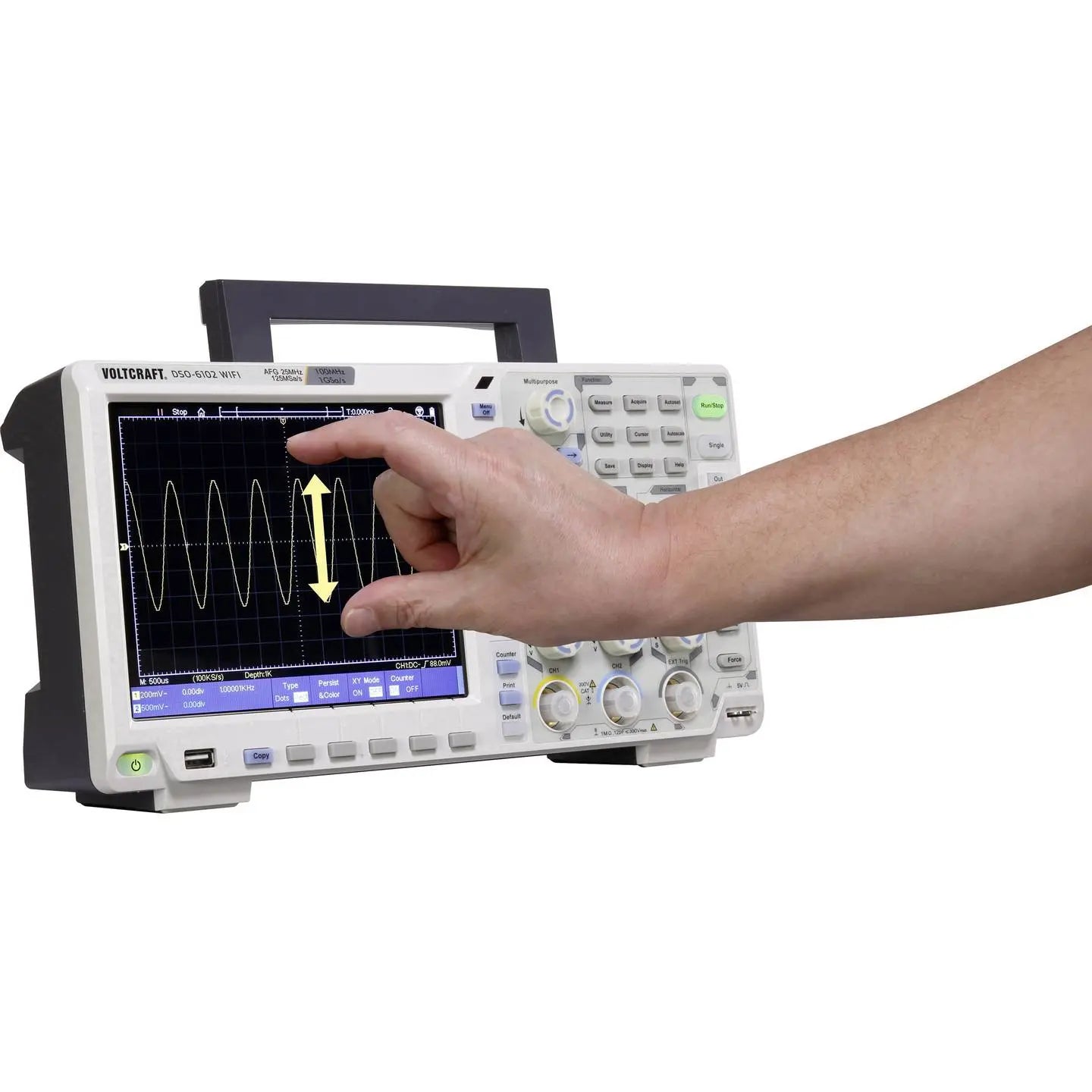 B-Ware Voltcraft Digital Oszilloskop Dso 6102 Wifi 100 M Hz 2 Kanal Funktionsgenerator