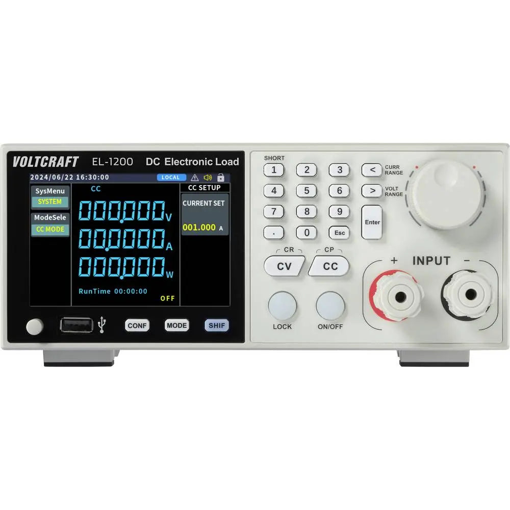 B-Ware Voltcraft Elektronische Last Prüfgerät Stromsenke El1200 Usb Rs232 Netzkabel - 4064161397931