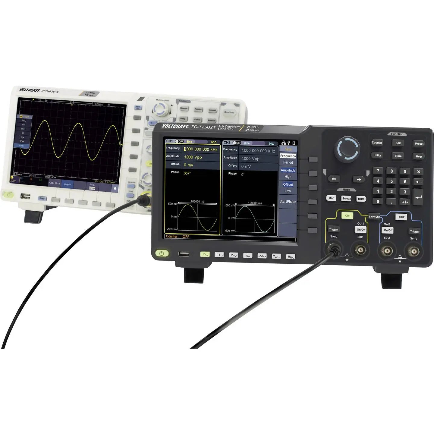 B-Ware Voltcraft Funktionsgenerator Signalgenerator Fg32502 T Netzbetrieben Dds 2 Kanal - 4053199951093