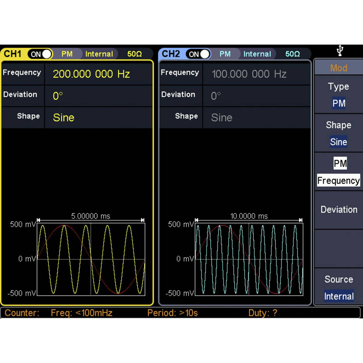 VOLTCRAFT Funktionsgenerator Signalgenerator FG32502T netzbetrieben DDS 2-Kanal - 4053199951093