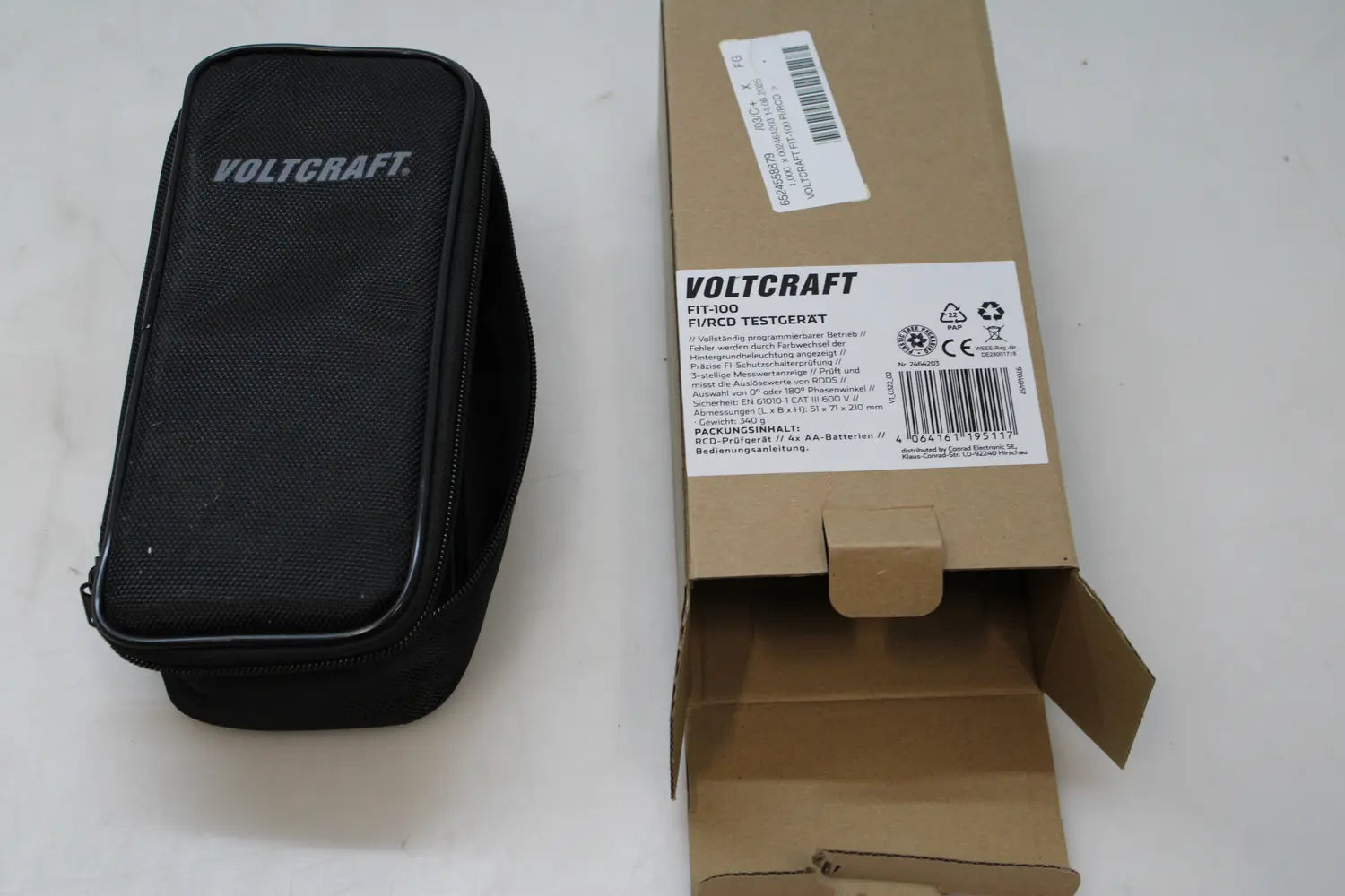 D-Ware Voltcraft Fit 100 Installationstester Vde Prüfgerät Steckdosentester Defektware - 4064161195117