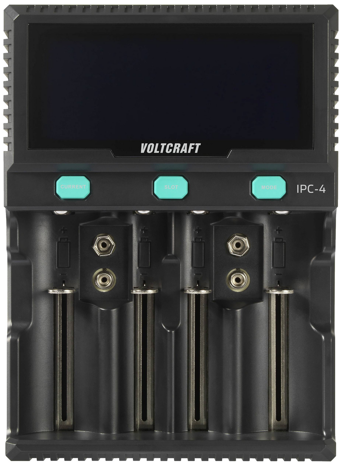 Chargeur Voltcraft IPC 4 cellules rondes (produit de seconde main) pour batteries Li-ion, LiFePo, NiMH, NiCd et LiFePo4