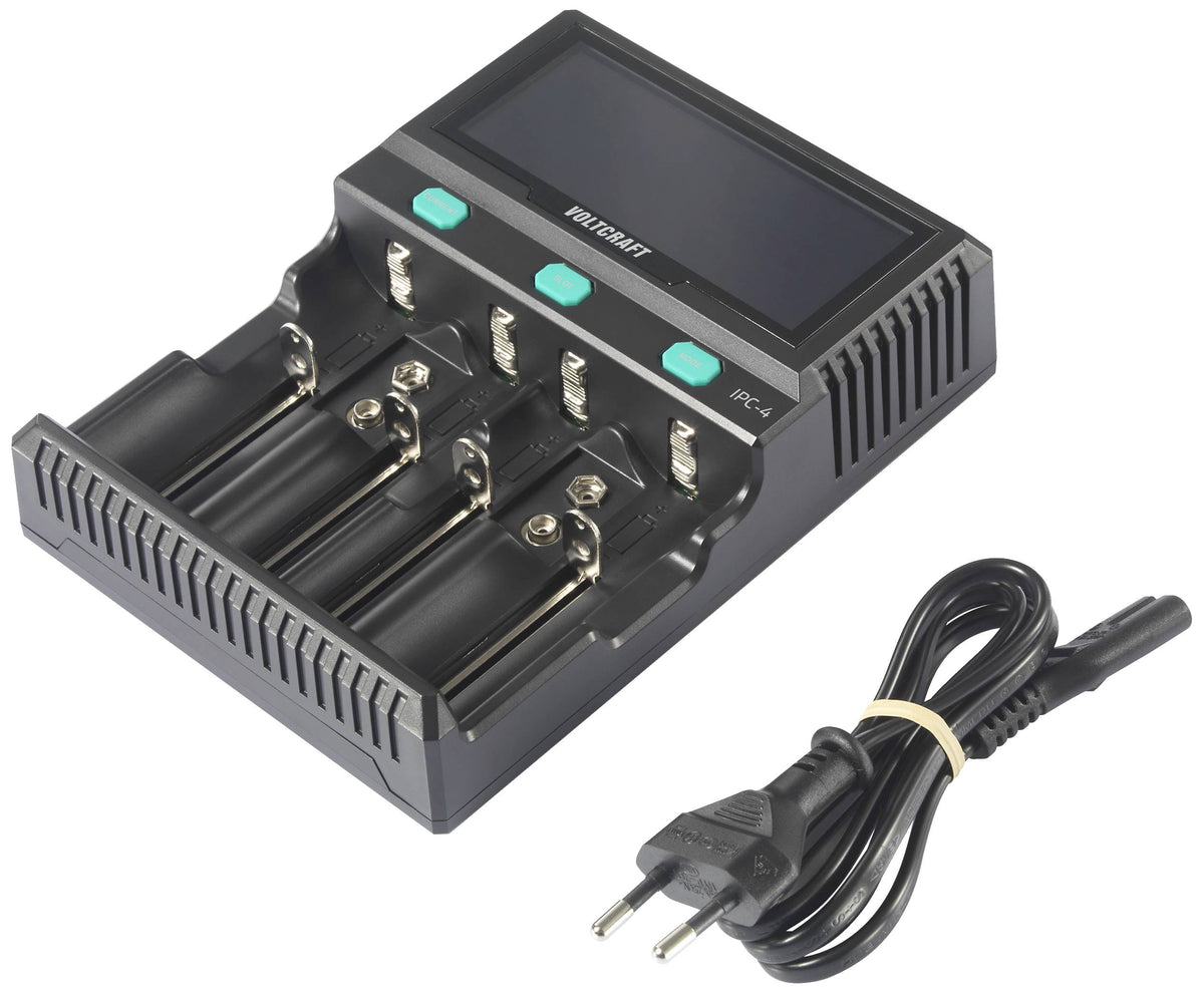 VOLTCRAFT IPC-4 Rundzellen-Ladegerät für LiIon NiMH NiCd AA AAA - 4064161255309
