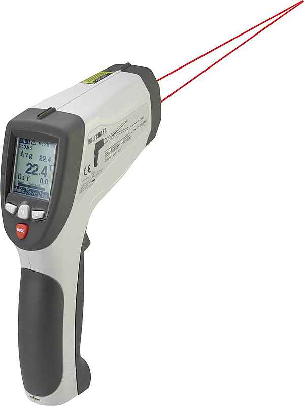 B-Ware Voltcraft Ir 1201 50 D Usb Infrarot Thermometer Optik 50:1  50 Bis 1200 °C - 4016139327891