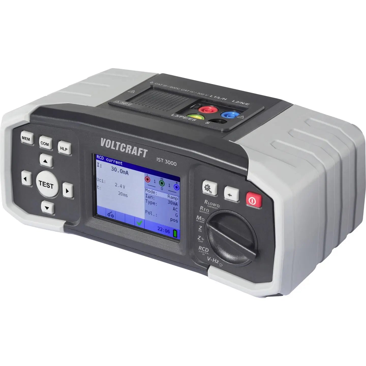 B-Ware Voltcraft Installationstester Prüfgerät Ist 3000 Erdungsmessung Speicher Tasche - 4064161311111