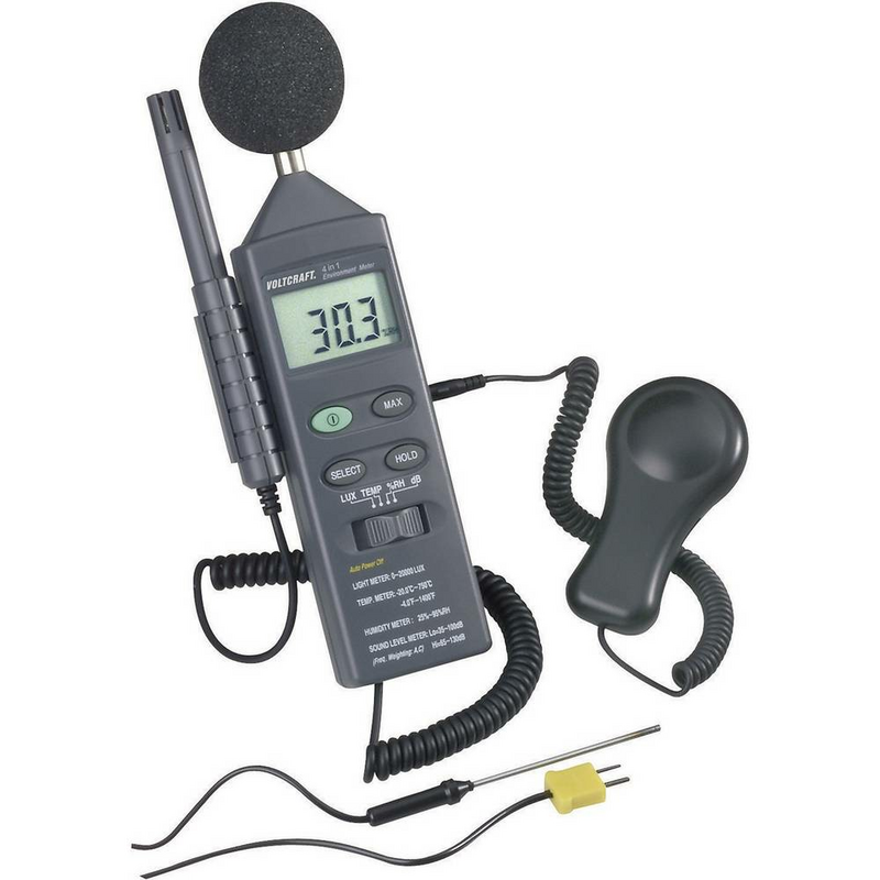B-Ware Voltcraft T 8820 Temperatur Messgerät  20  +750 °C Fühler Typ K 4 In 1 Schwarz - 4016138523218