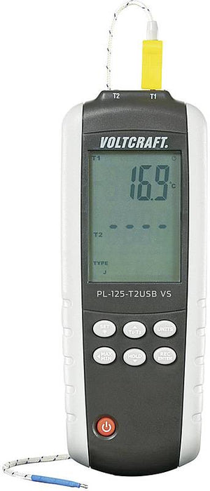 B-Ware Voltcraft Pl 125 T2 Temperatur Messgerät 200 Bis +1372 °C Fühler Typ K Digital