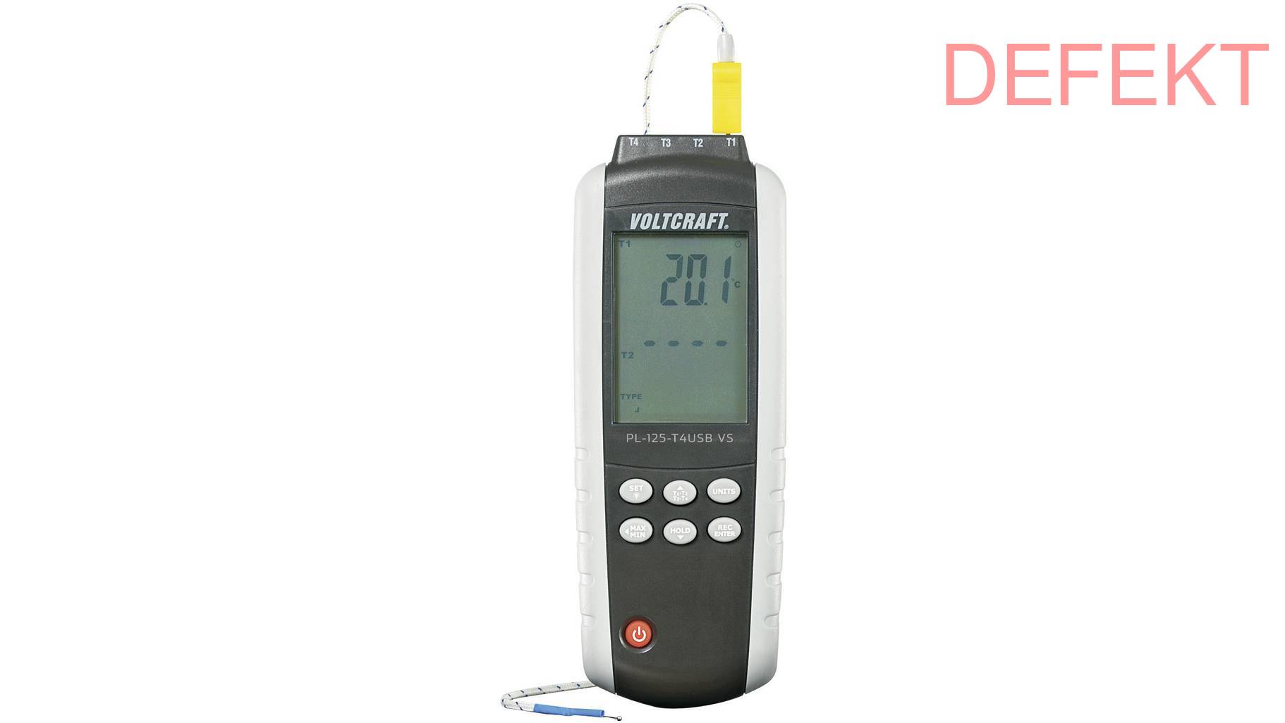 D-Ware Voltcraft Pl 125 T4 Temperatur Messgerät  200 Bis +1372 °C Fühler Defektware - 4016138861747