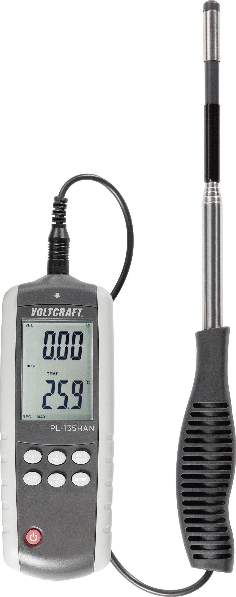 Voltcraft Anemometer PL-135HAN 0.1 bis 25 m/s externer Teleskop-Hitzdrahtfüh882 - 4016138808827