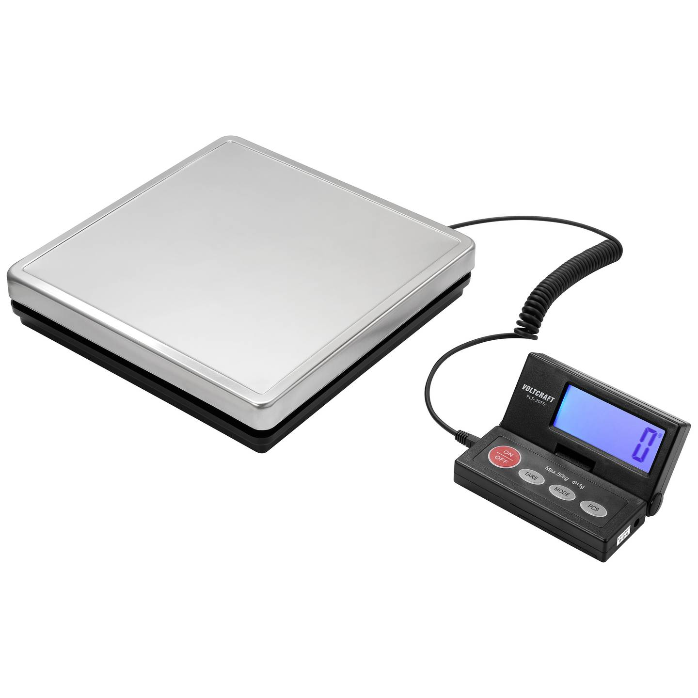 B-Ware Voltcraft Plattformwaage Waage Digitalwaage 50kg Edelstahl Pls 205 S Silber - 4064161317960