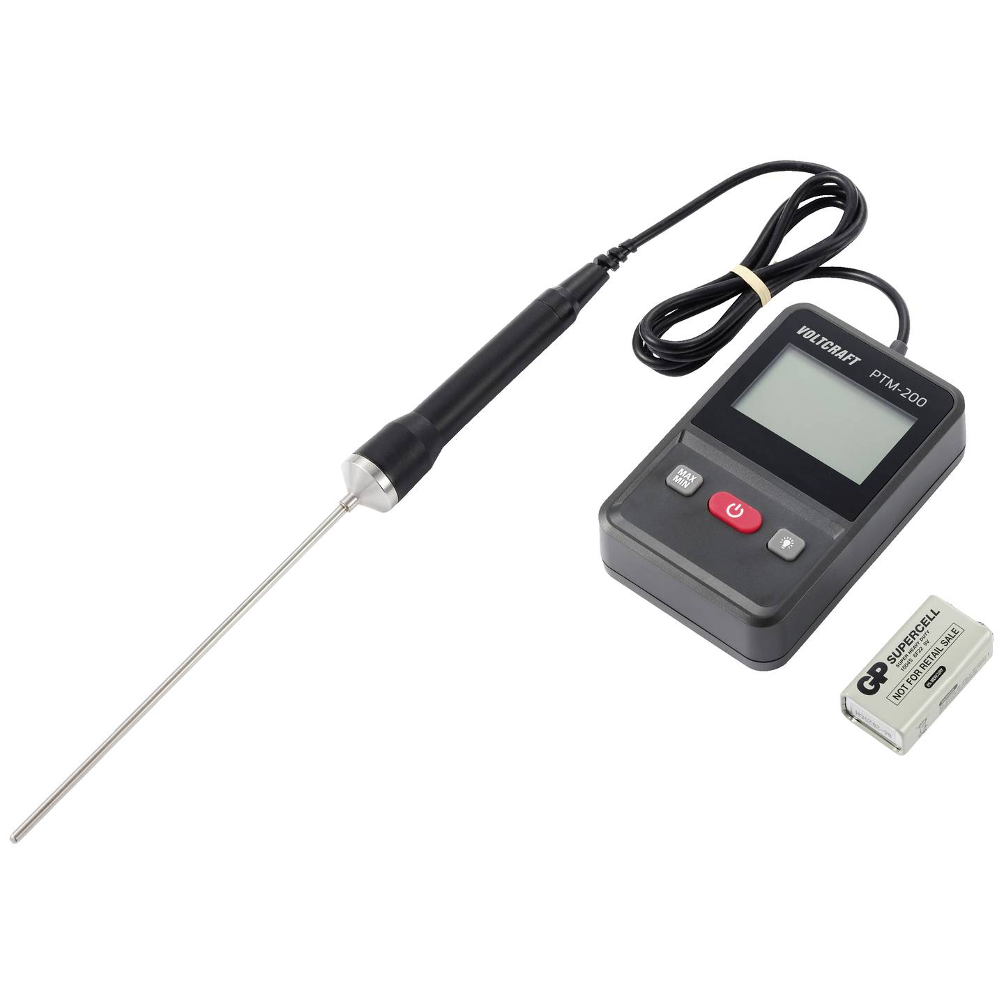B-Ware Voltcraft Temperaturmessgerät Thermometer Ptm 200 Sensor Pt1000 Weiß Display60 - 4064161218632