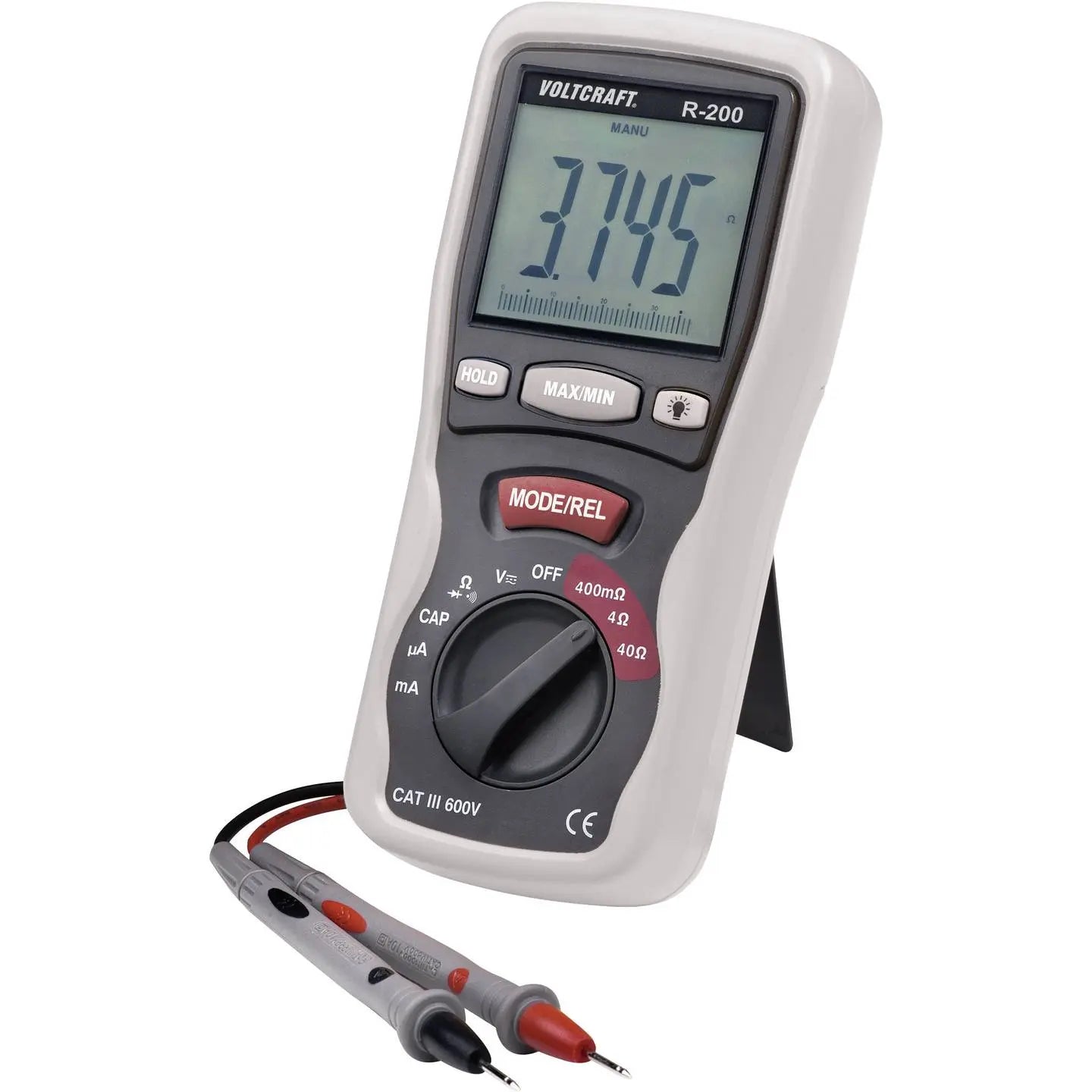 B-Ware Voltcraft R 200 Komponententester Kapazitätsprüfer Multimeter Messgerät Digital - 4016138543551
