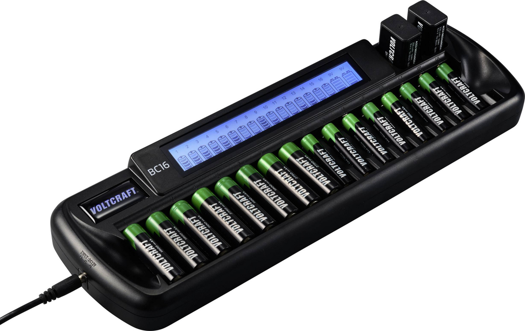 Voltcraft Bc16 Rundzellen Ladegerät Li Ion Mignon Aa Micro Aaa 9 V Siehe Text/Foto B-Ware
