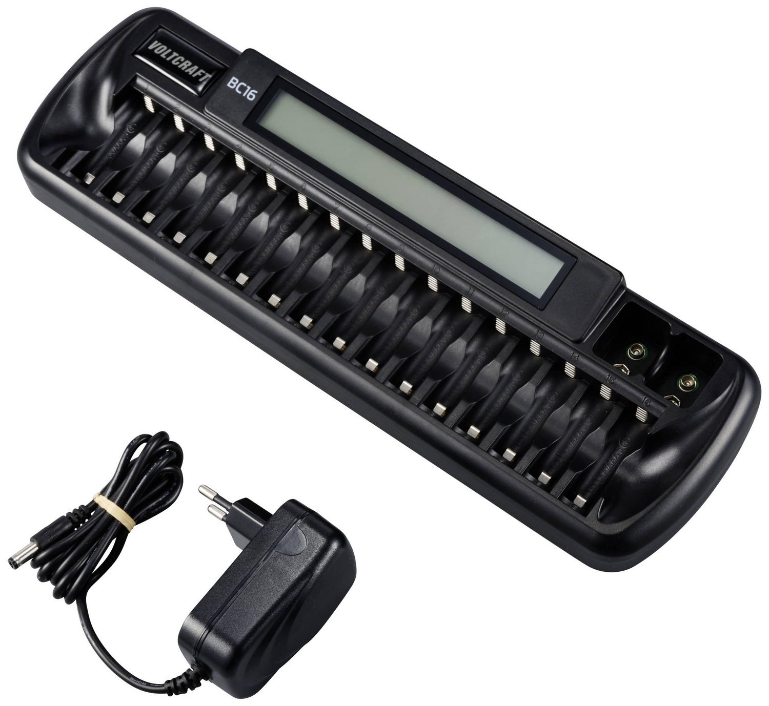 B-Ware Voltcraft Bc16 Rundzellen Ladegerät Ni Mh Li Ion Mignon Aa Micro Aaa 9 V Block352 - 4053199972302