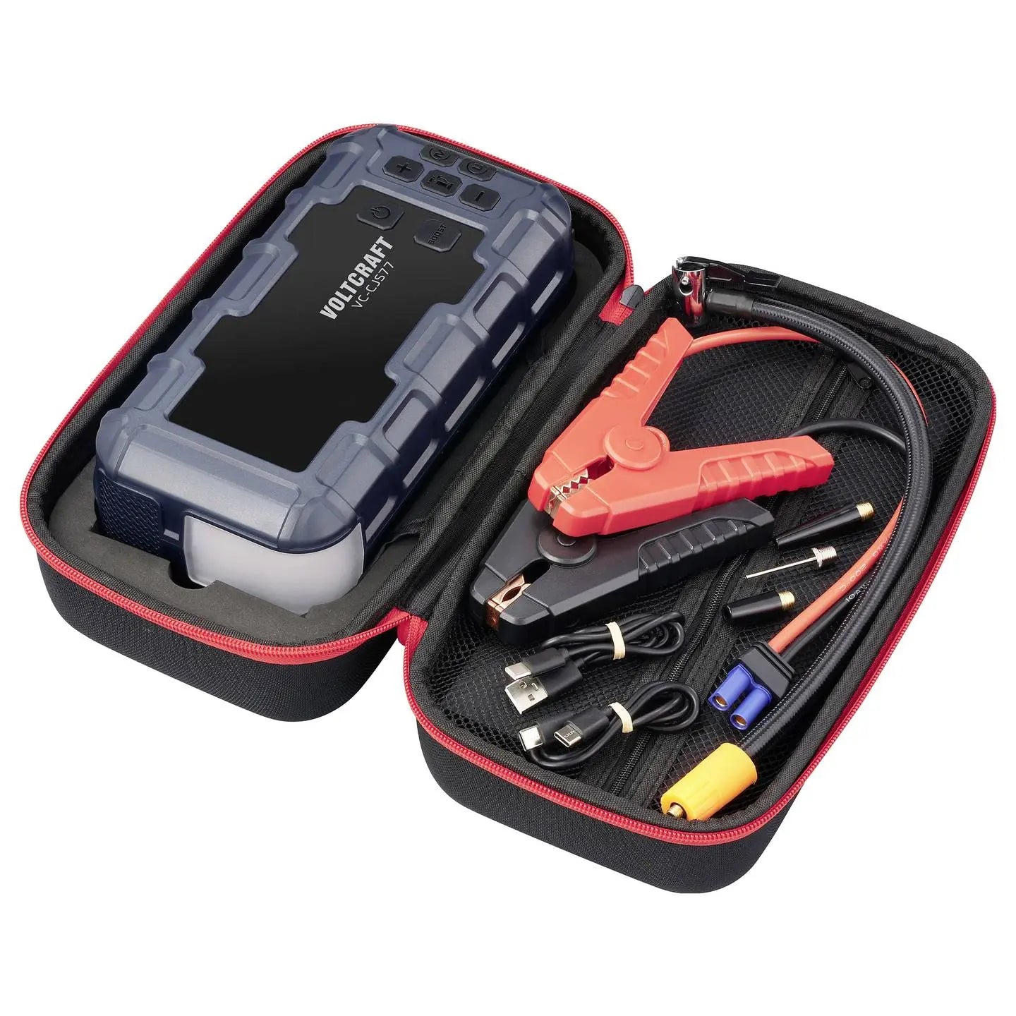 B-Ware Voltcraft Schnellstartsystem Starthilfegerät Kompressor Led Powerbank 4 In 1 Set - 4064161341583